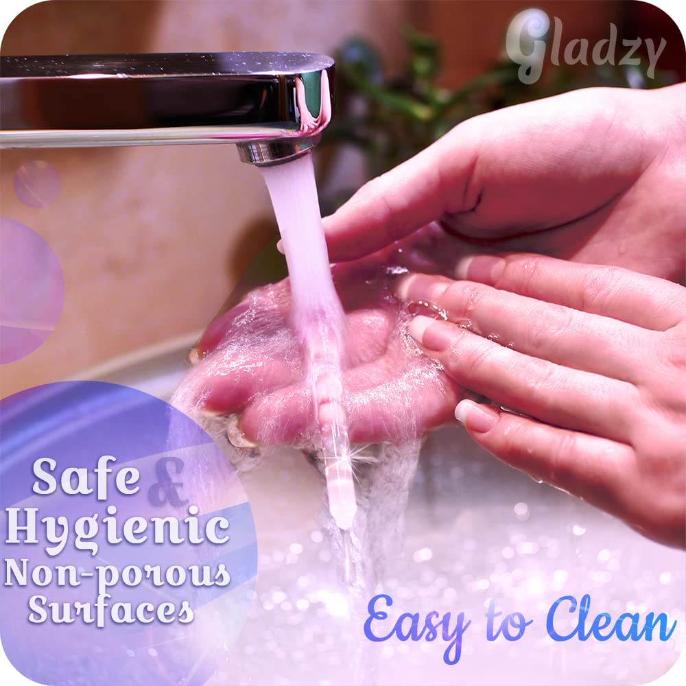 GLADZY Glass Cuticle Pusher - Manicure Cuticle Stick - Crystal Glass Cuticle Remover - Professional Nail Care Tool - Genuine Czech Quality Premium File Set