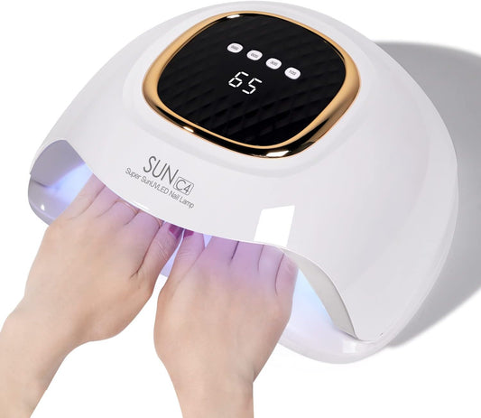 UV Nail Lamp - Fast Drying, Powerful & Efficient LED Nail Lamp with 4 Timing Settings & Infrared Automatic Sensor Professional UV Light for Home Salon Nail Art Tools | alldaygood beauty