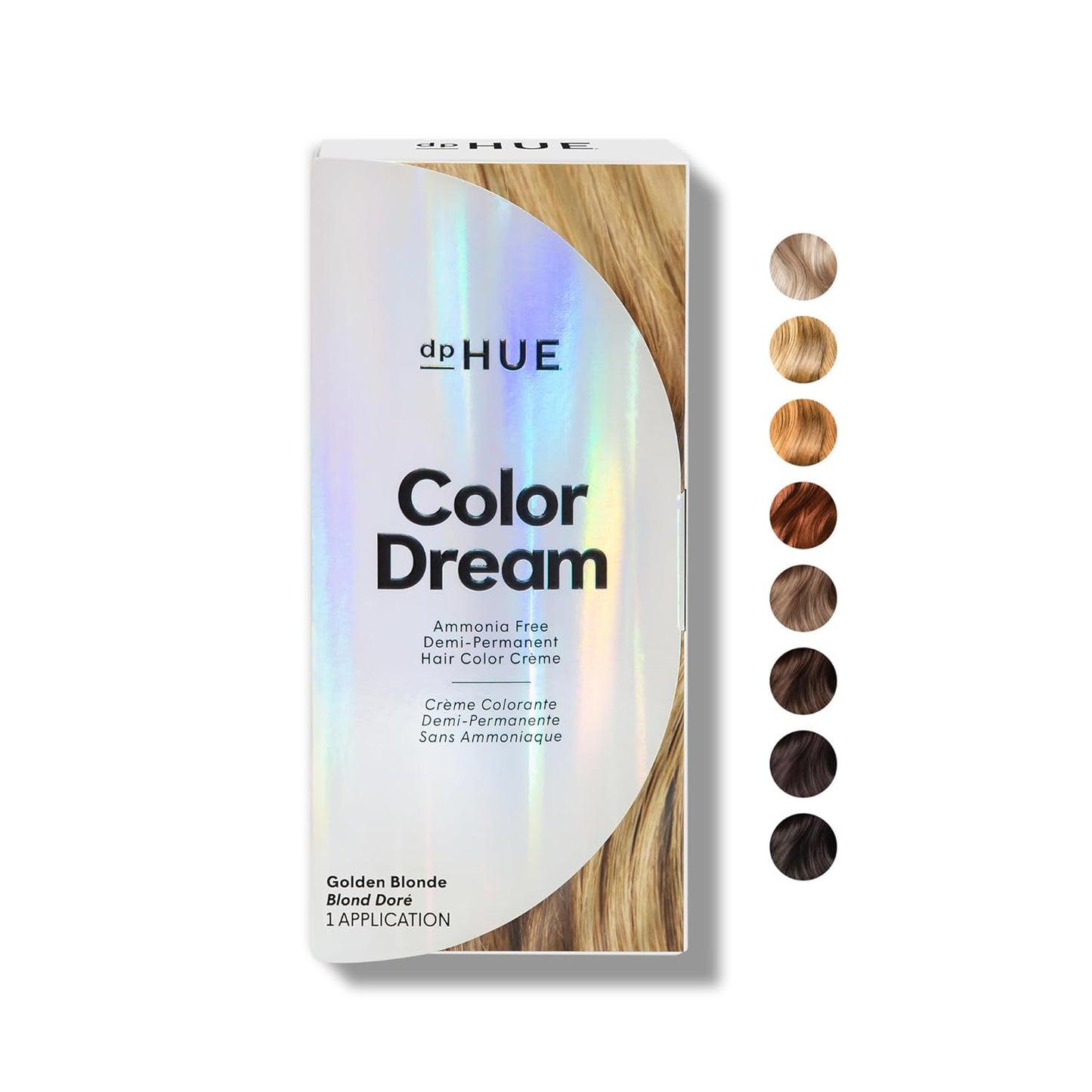dpHUE Color Dream, Golden Blonde - Ammonia-Free, Demi-Permanent Hair Color - Lasts 16 Washes - Boosts Shine - Paraben & Sulfate Free, Leaping Bunny Certified