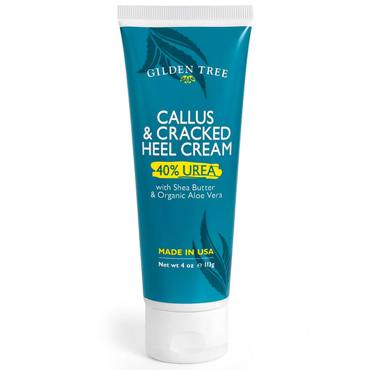 GILDEN TREE Urea Cream 40 Percent for Feet Maximum Strength Cracked Heel Treatment Foot Cream for Calluses and Dry Feet, Enriched with Shea Butter & Aloe for Moisturizing, Made in USA | alldaygood beauty