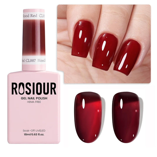 TPO and HEMA Free Jelly Burgundy Gel Nail Polish - 18 ML Dark Jelly Wine Red Gel Polish for Halloween Christmas, Long Lasting Translucent Color Soak Off Gel for Nail Art Salon & Home DIY Manicure | alldaygood beauty