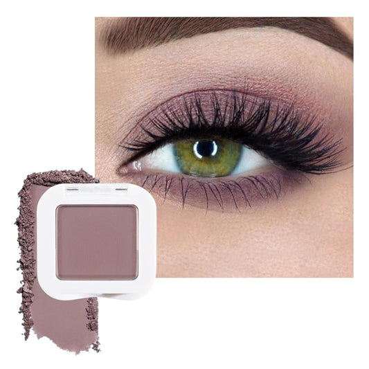 Matte Single Eye Shadow Palette Makeup, Matte Mauve Taupe Monochrome Eyeshadow For Old Women, Mini Single Pressed Pigmented Waterproof Sombras Para Ojos,Vegan, Talc, Paraben&Cruelty Free, 05 | alldaygood beauty