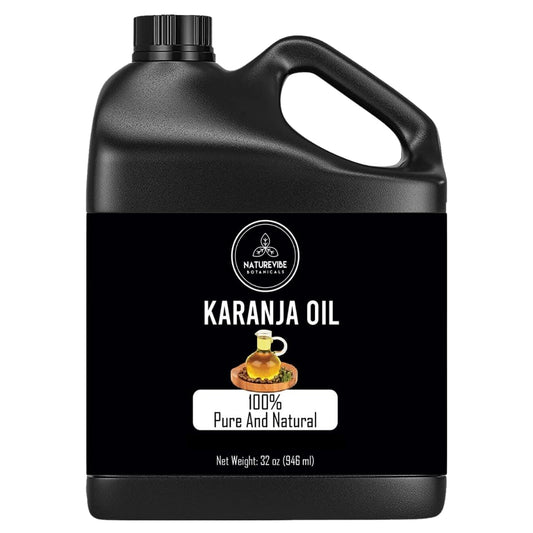 Naturevibe Botanicals Karanja Oil 32 Ounces | 100% Pure and Natural | Great for Skin Care and Hair Care | alldaygood beauty