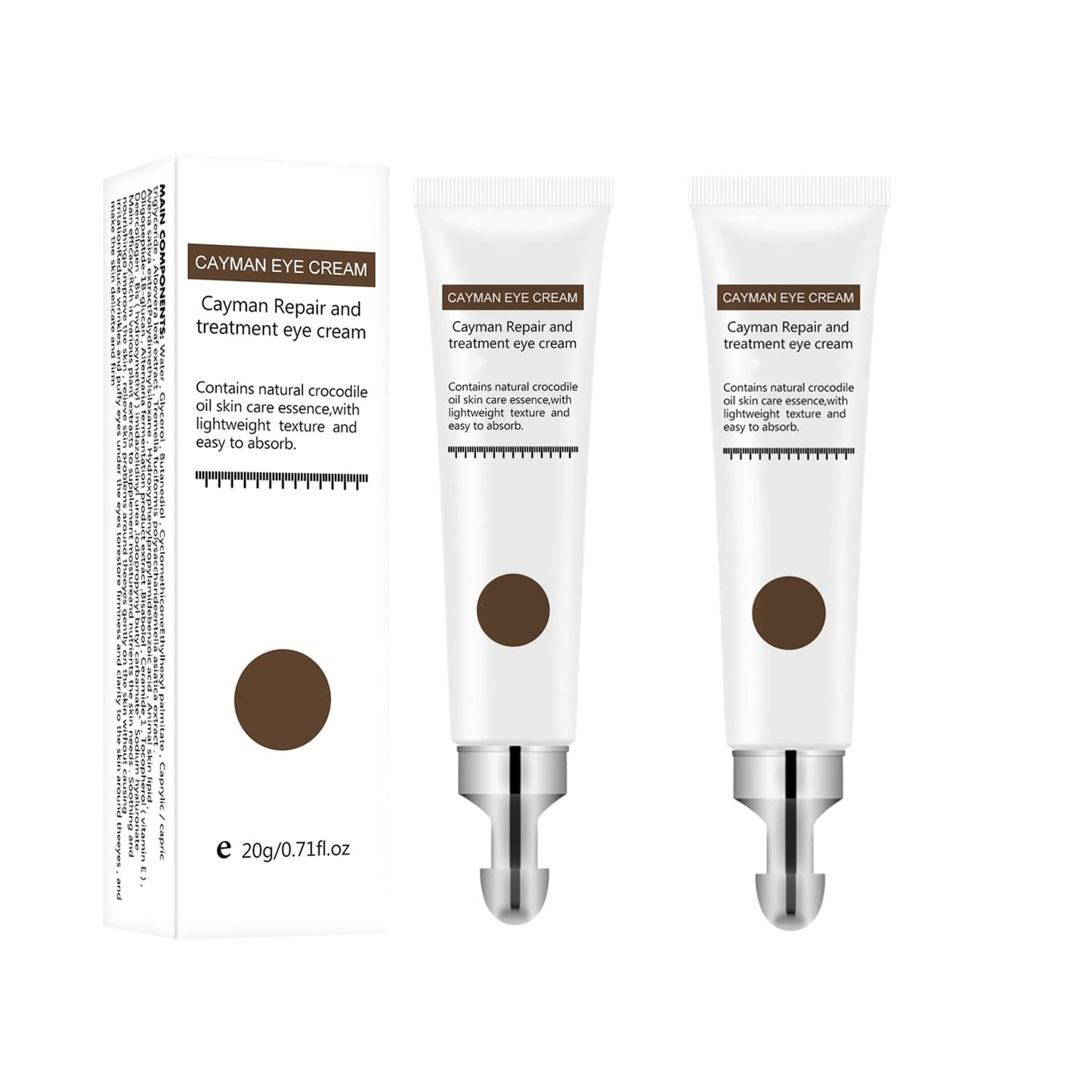 2pcs Anti-aging Eye Cream Cayman Eye Cream, Silk Protein Anti-Wrinkle And Firming Magic Eye Cream For Wrinkles,Dark Circles,Fine Lines,Puffiness & Bags,Wrinkle (20g)