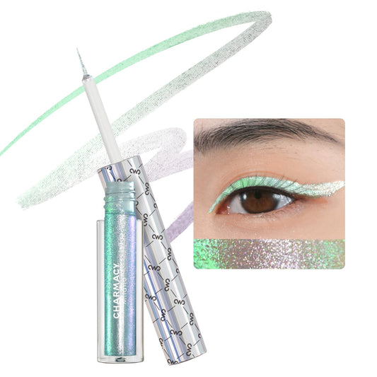 CHARMACY Chameleon Liquid Eyeliner, Liquid Glitter Eyeliner, Highly Pigmented, Metallic MultiColor Shifting waterproof Eyeliner, Ultra-Fine Tip, Longwearing, Smudge-proof (#307) | alldaygood beauty