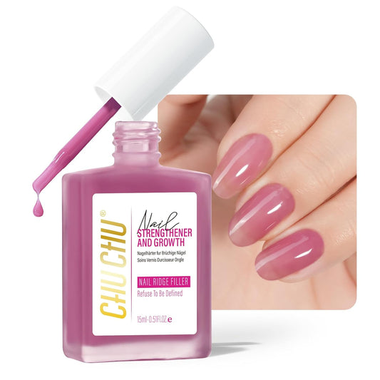Nail Strengthener for Women: 8 in 1 Dusty Rose Nail Hardener Extra Strong and Growth - Nail Polish Hardener for Weak and Damaged Nails 15ml