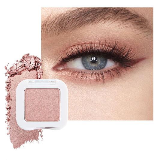 Glittler Single Eye Shadow Palette Makeup, Champagne Shimmer Monochrome Eyeshadow For Old Women, Pigmented Waterproof Sombras Para Ojos, Vegan, Talc, Paraben & Cruelty Free, 03 | alldaygood beauty