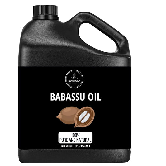 Naturevibe Botanicals Babassu Oil 32 Ounces | 100% Pure and Natural | Great for Skin Care and Hair Care | alldaygood beauty