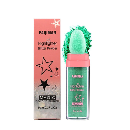 Green Glitter Powder, Neon Accessories Outfit Party Body Sparkling Highlighter Makeup. (04#Green) | alldaygood beauty