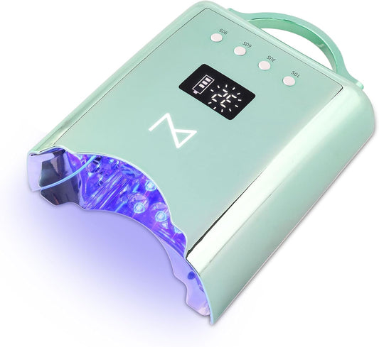 M - NEO Cordless & Rechargeable Nail Curing Lamp 78W with 4 LCD Time Display Timer, Auto Sensor, and Spacious Interior for All Hand Sizes and Nail Lengths (Mermaid) | alldaygood beauty