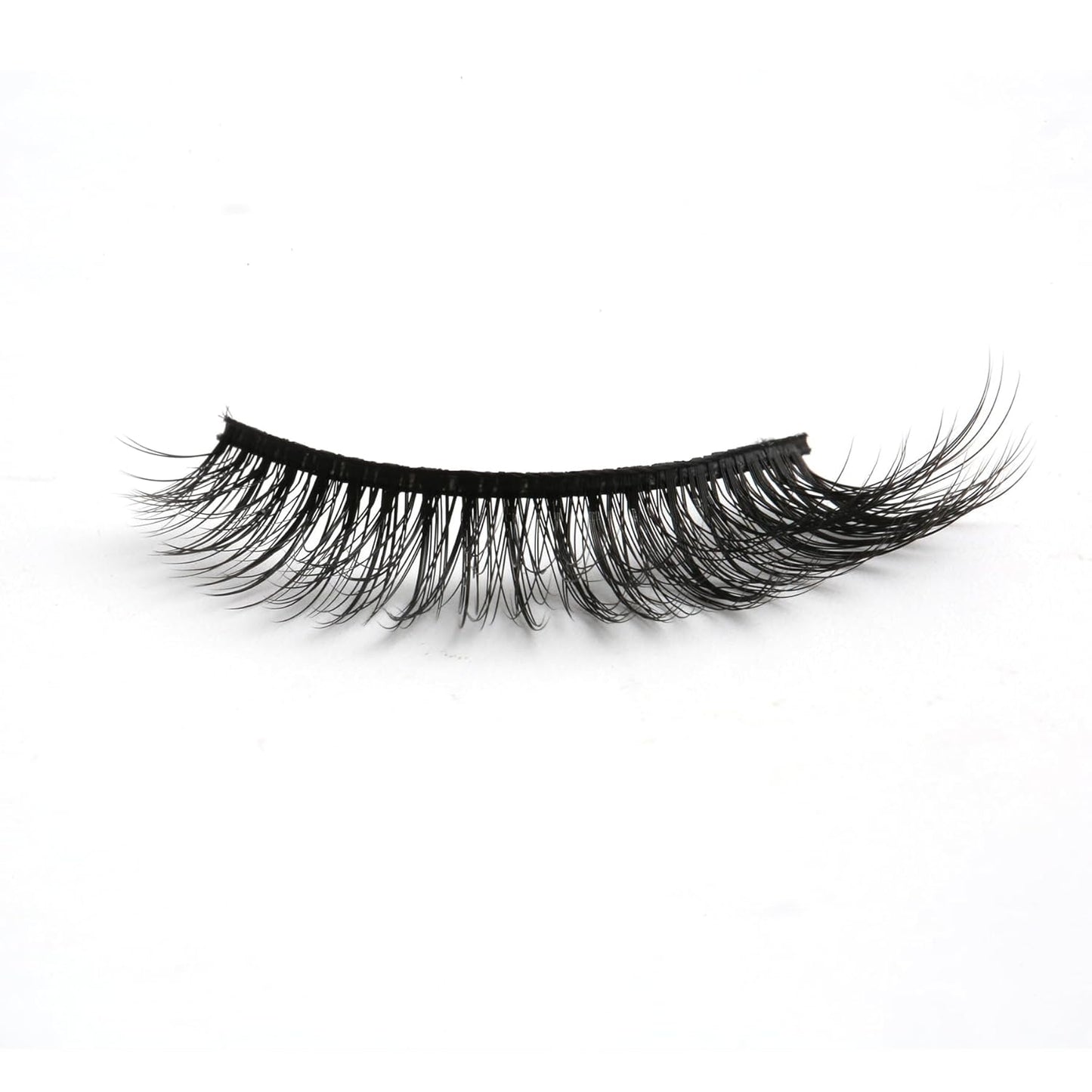 SUNWELL False Eyelashes 12mm Mink Lashes Natural Look Cat Eye Faux Mink Lashes 3D Fluffy Soft Luxury Volume Fake Eyelashes 10 Pairs Pack