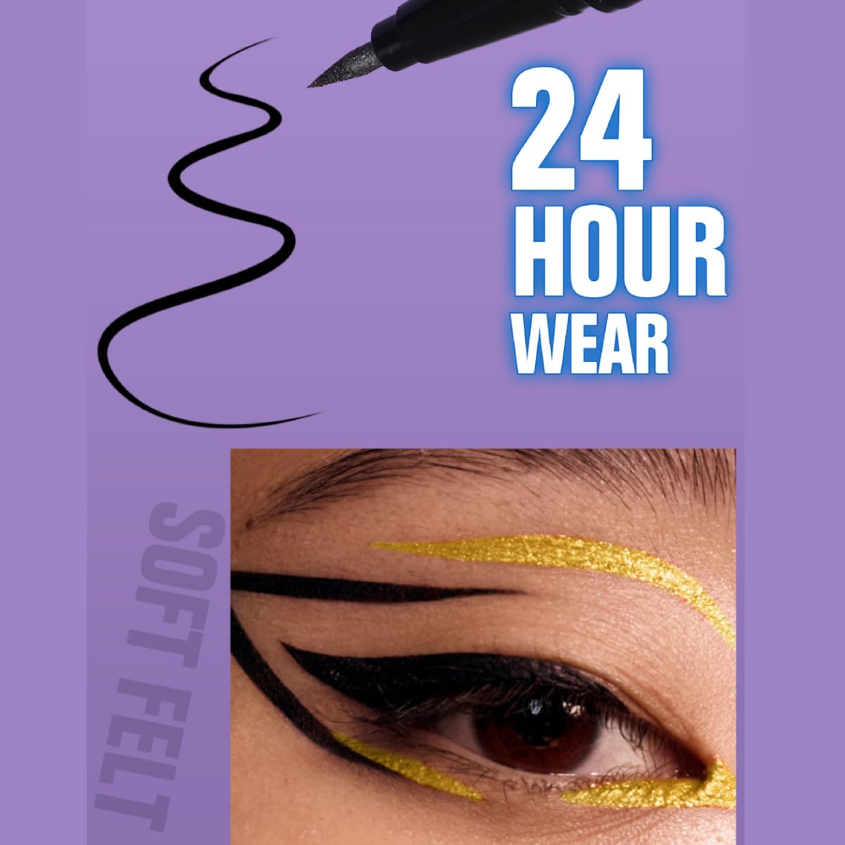 liquid eye liner pencil long lasting stage makeup metallic high pigment colored eyeliner Yellow