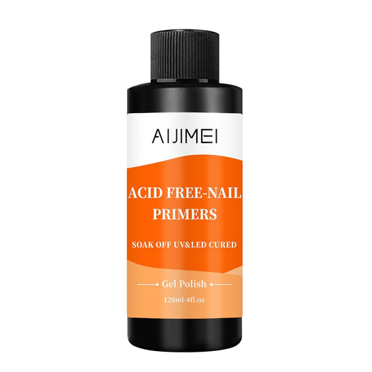 AIJIMEI Nail Primer for Gel Polish Nail Primer for Stronger Nails, Nail Care Compatible with All Polishes Nail Art Enhance Adhesion and Extend Gel Manicure Wear4 Fl Oz | alldaygood beauty