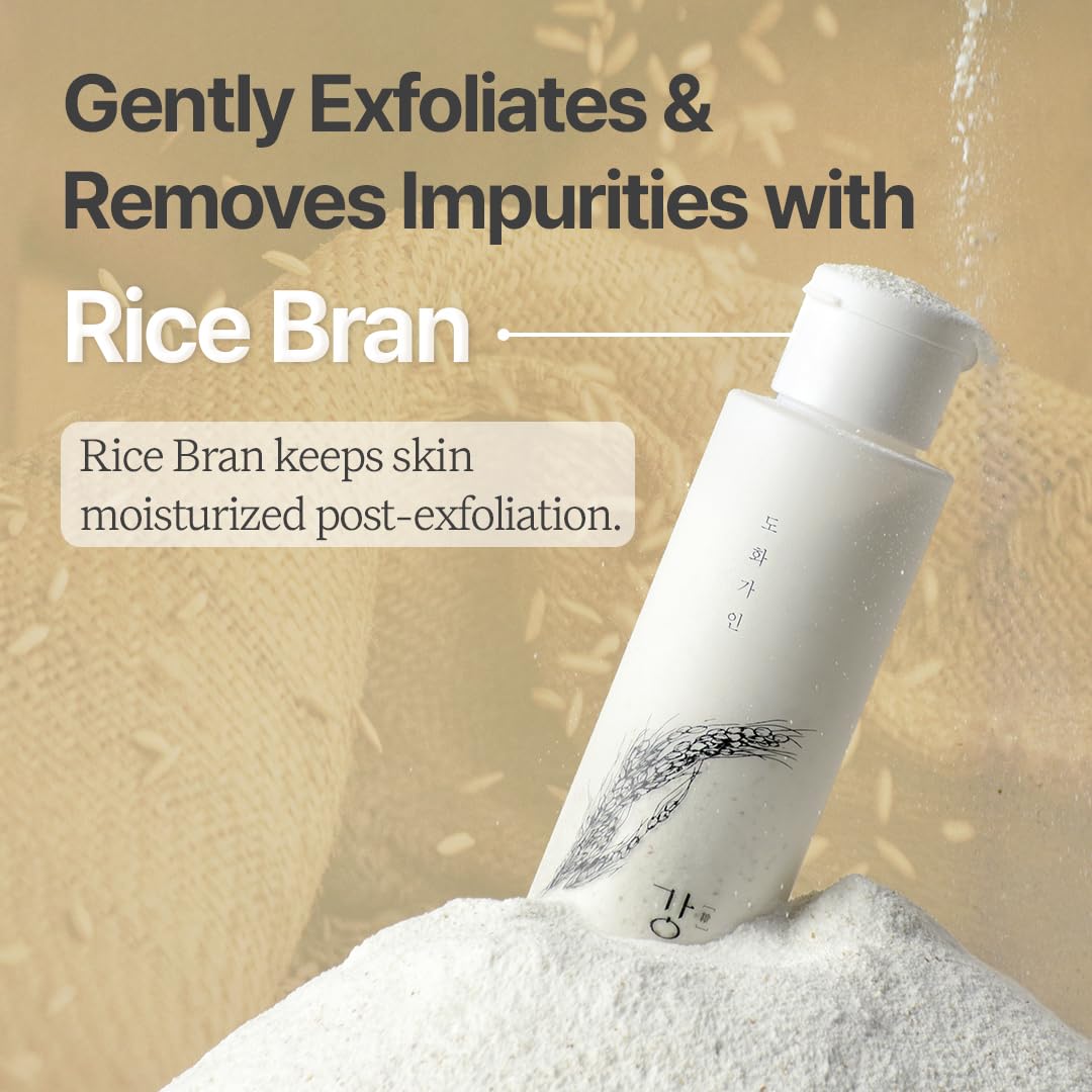 Rice Bran Powder Wash | Gentle Exfoliating Face Wash for Sensitive Skin | Vegan Enzyme Face Scrubber & Exfoliator for Sebum Control – Product of Korea | 60 g (2.1 oz)
