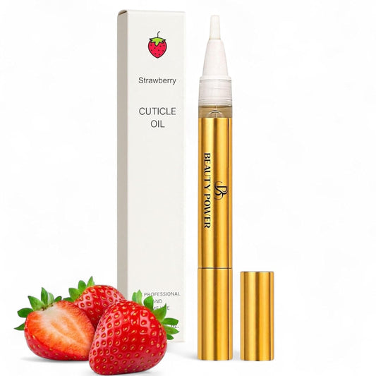Cuticle Oil Pen - Strawberry Scent, Vitamin E Nail Strengthener and Growth Serum for Nail Care, Nourishing and Hydrating Formula for Healthier, Stronger Nails | alldaygood beauty