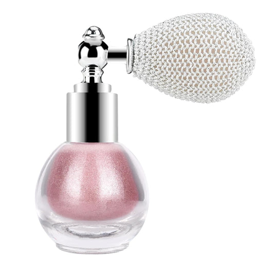 KYDA Highlighter Powder Spray, High Gloss Glitter Spray, Shimmer Sparkling Powder Makeup, for Face and Body Glitter Cosmetic-Soft Pink | alldaygood beauty