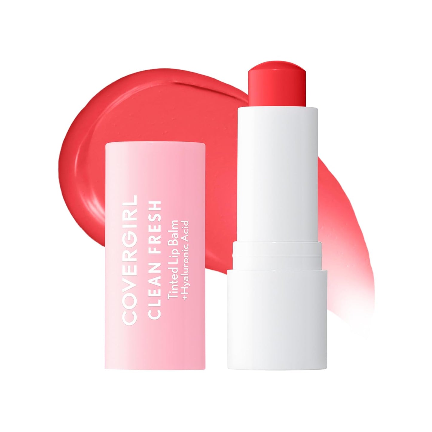 CoverGirl Clean Fresh Tinted Lip Balm, Vegan Formula, Hydrating, Natural Finish, You're the Pom, 1 Count
