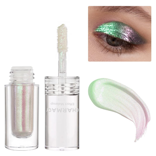CHARMACY Liquid Duochrome Eyeshadow, Multi-Dimensional Eye Looks, Long Lasting Glitter Eye Shadow Sets Metallic Pigments, Quick Drying, Sparkling Shiny Eye Makeup for Beginners, 1.6g (#14) | alldaygood beauty