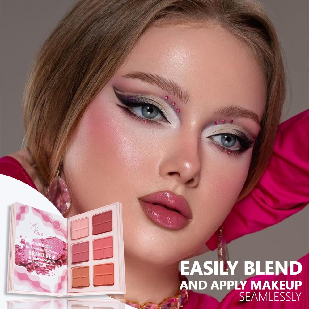 78 Colors All-In-One Makeup Palette – 5 Layer Makeup Kit with Matte & Shimmer Eyeshadows, Blushes, Highlighters, Lip Glosses & Lipsticks – Full Face Harmony Set – Holiday Gift for Women