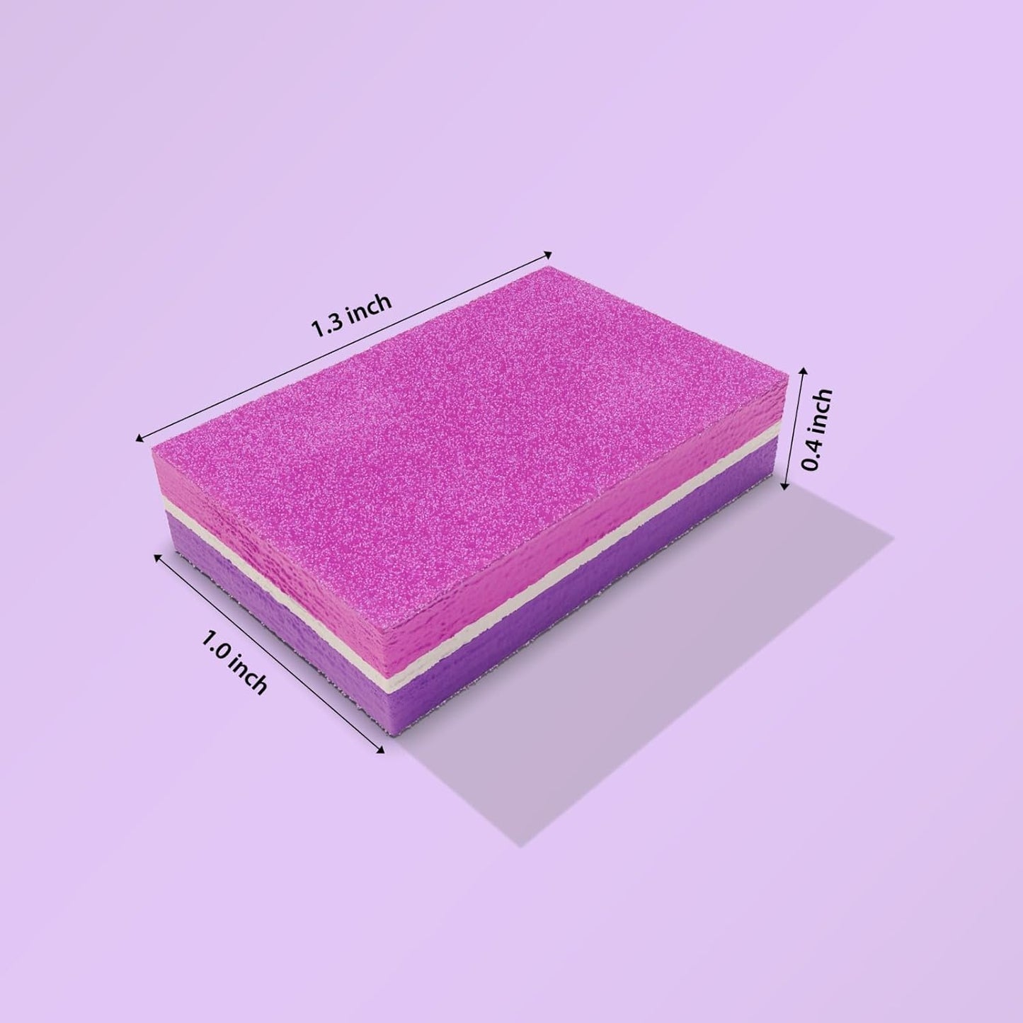 Moray Nail Buffer, Buffer Block Nail File 100/180 Grit, Mini Nail Buffers Block Sponge Double Sided Nail File for Acrylic Nails Manicure Tools 50PCS (Pink-Purple)