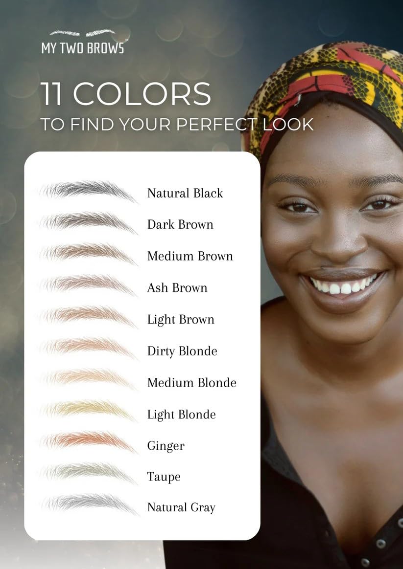 (10 pairs) Natural Black Temporary Eyebrow Tattoo - Small Size - Waterproof & Smudgeproof - Assertive Arch Style Eyebrow Stickers - Sheet Lasts up to 30 Days - Won't Work on Existing Brows