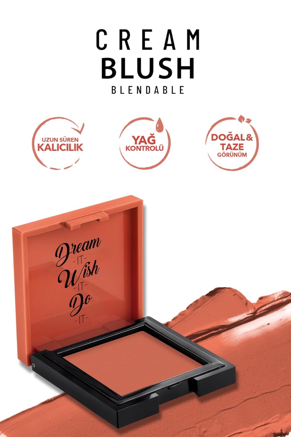 Pastel Cream Blush 46 | Fresh | Healthy & Natural Look | Ligh Weighted Formula | Sebum Control Richly Pigmented | Easily Blendable | Long Lasting | Semi Matte | 0.18 oz.