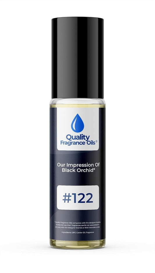 Quality Fragrance Oils' Black Orchid Impression #122 | Long-Lasting Perfume Oil, Alcohol-Free, Strong Scent, 10ml Roll-On | Affordable Alternative to Designer Fragrances