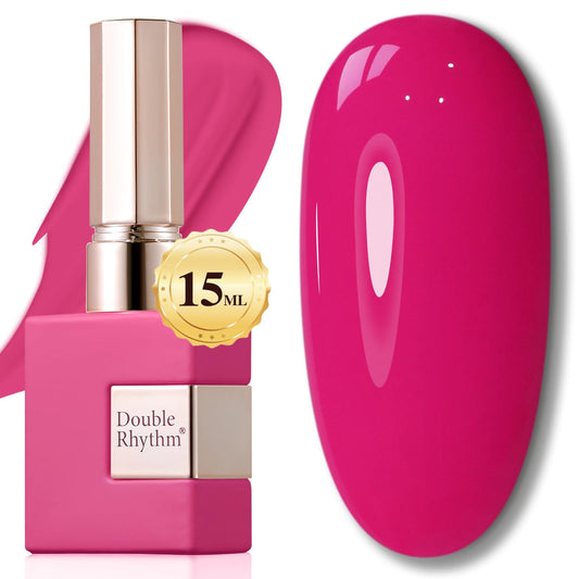 Double Rhythm Translucent Gel Polish Sheer Neutral Natural Light Milky Same Color Same Bottle 15ML Jelly UV Nail Polish Nail Art DIY at Home (Pink Purple-A1471) | alldaygood beauty