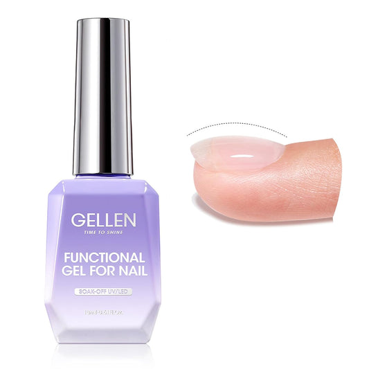 GELLEN Builder Gel for Nails, 18ml Clear Nail Extension Hard Gel in Bottle, Soak off Long Lasting U V Cured Nail Strengthener for Salon Quality Nail Art | alldaygood beauty