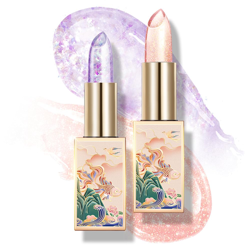 CATKIN Lip Balm Color Tinted Changing Lipstick Ultra Hydrating Lip Moistrurizer Lip Care with Vitamin E Nourishing For Cracked & Dry Lips 0.12 oz 2pcs (01+06)