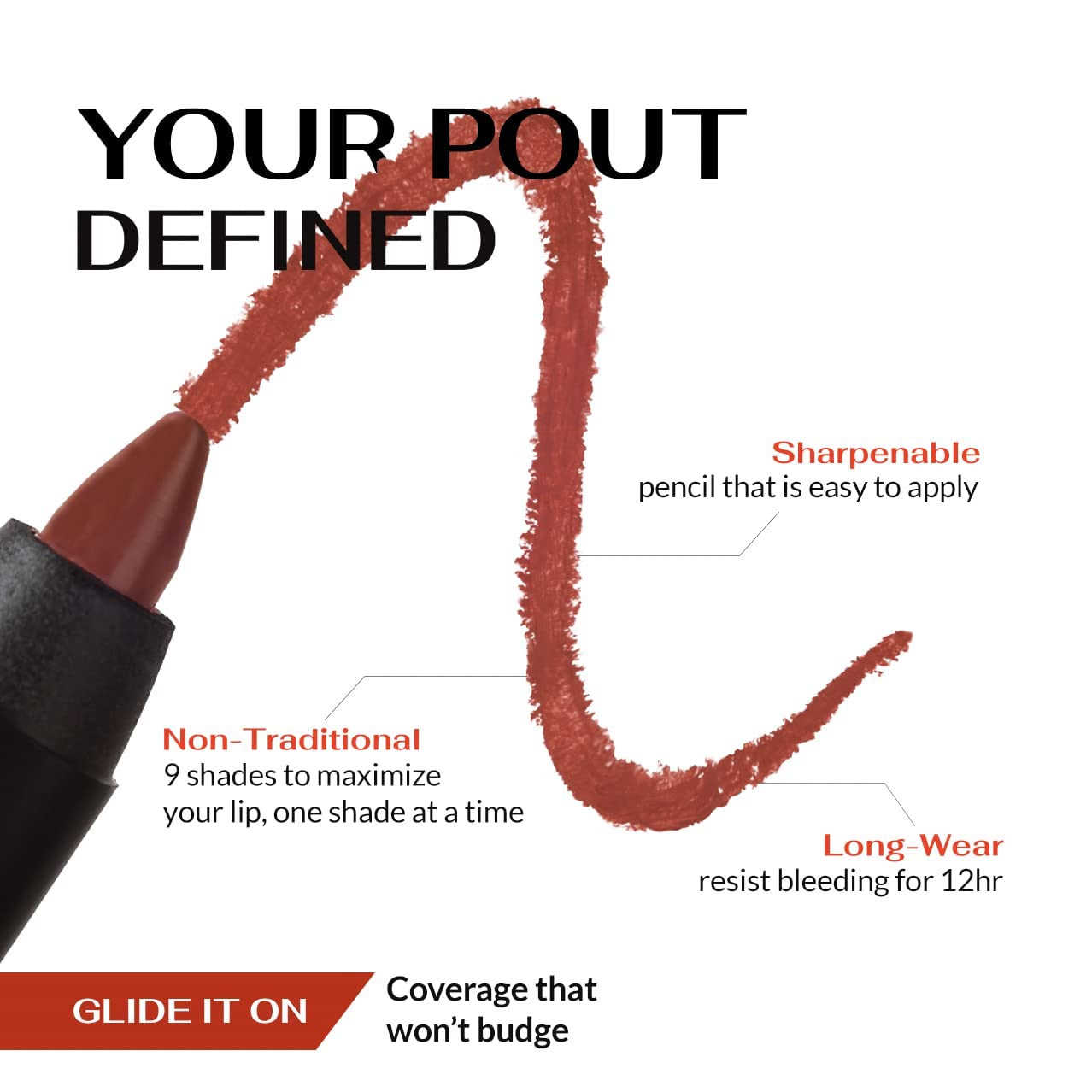 K7L Light Brown Lip Crayon (Vegan) - Waterproof and Long-lasting - Biscuit