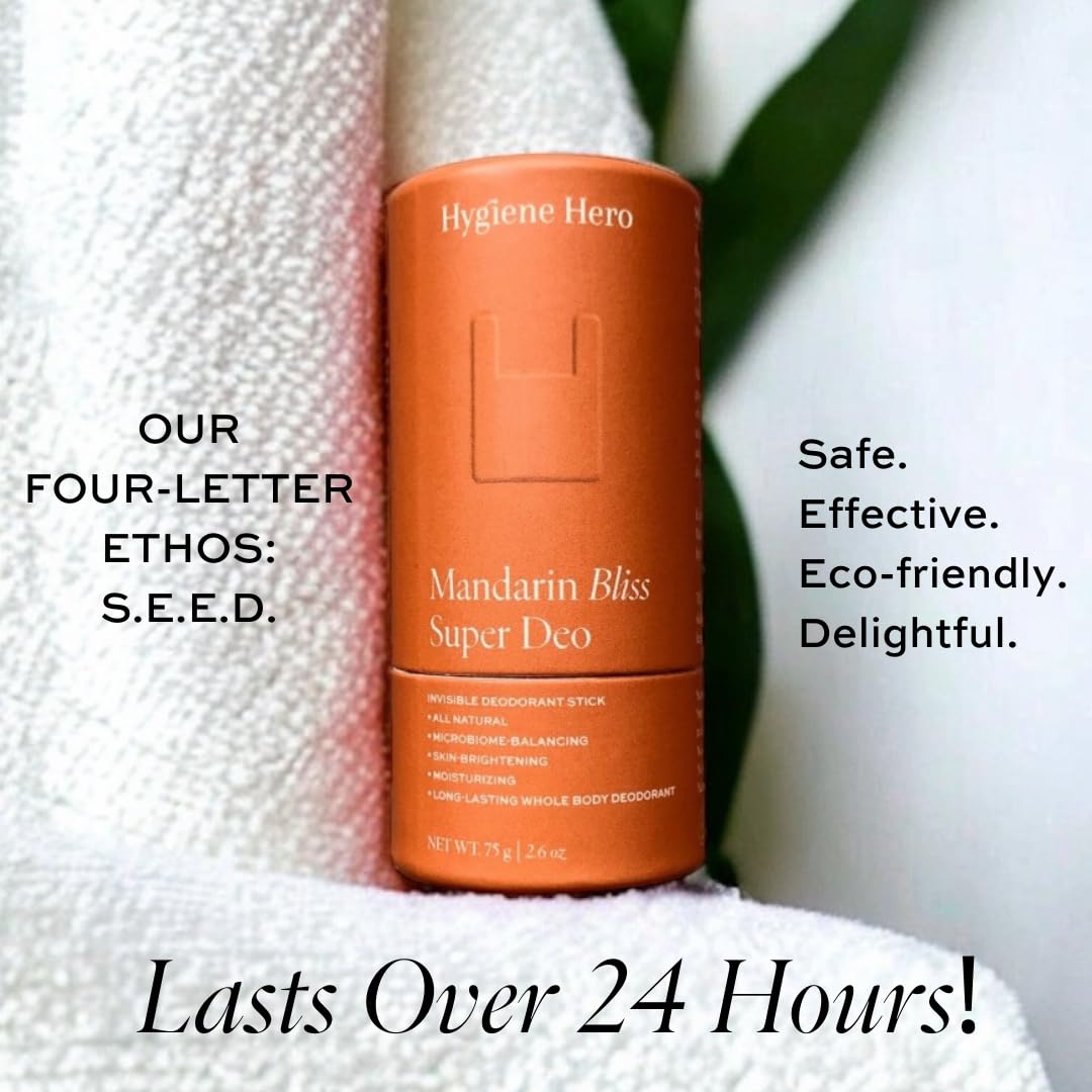 Super Deo - Lily Bergamot | Invisible Deodorant Stick | Natural Deodorant for Men and Women | Aluminium Free | Mitigate Ingrown Hair | Lily and Bergamot Scent