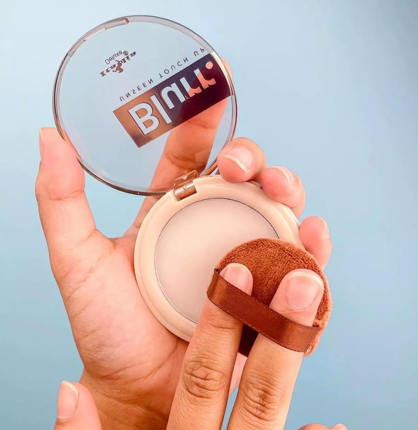 Italia Deluxe Blurr Unseen Touch Up Set & Blot Mattifier - Setting Primer Balm, 0.1 Ounce (Pack of 1), Clear