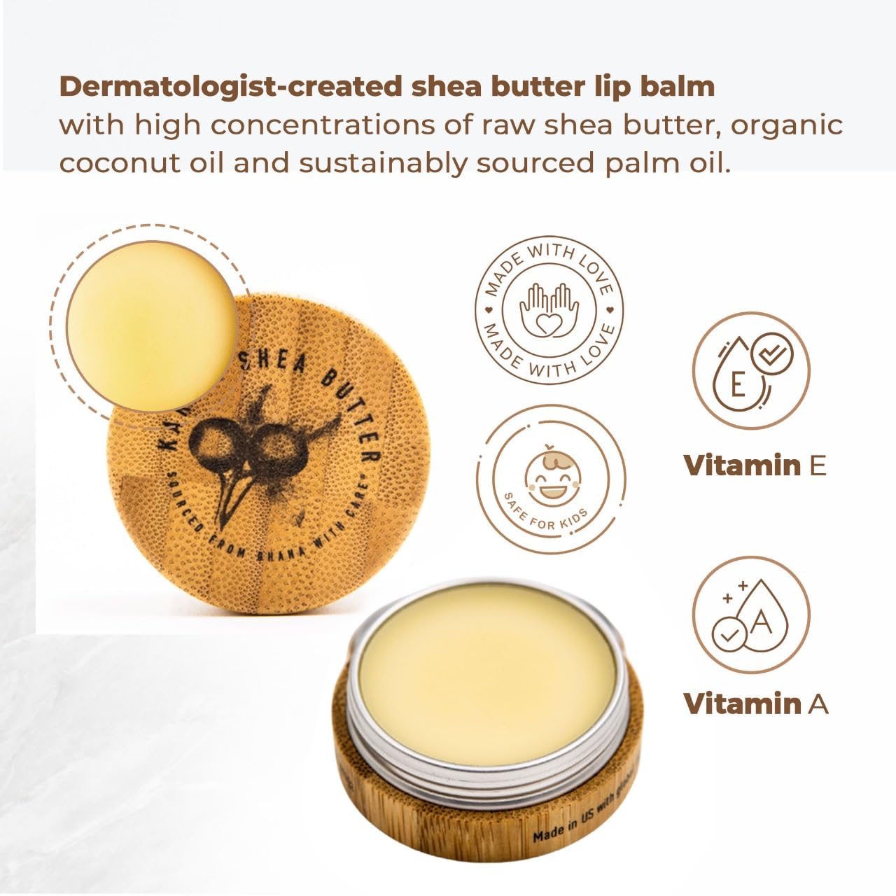 Karité Baume à Lèvres Nourishing Lip Balm - Intense Lip Moisturizer for Dry Lips, Shea Butter, Organic Jojoba & Rosehip Oil Blend, Dermatologist-Formulated & Approved, Cruelty-Free & Hypoallergenic