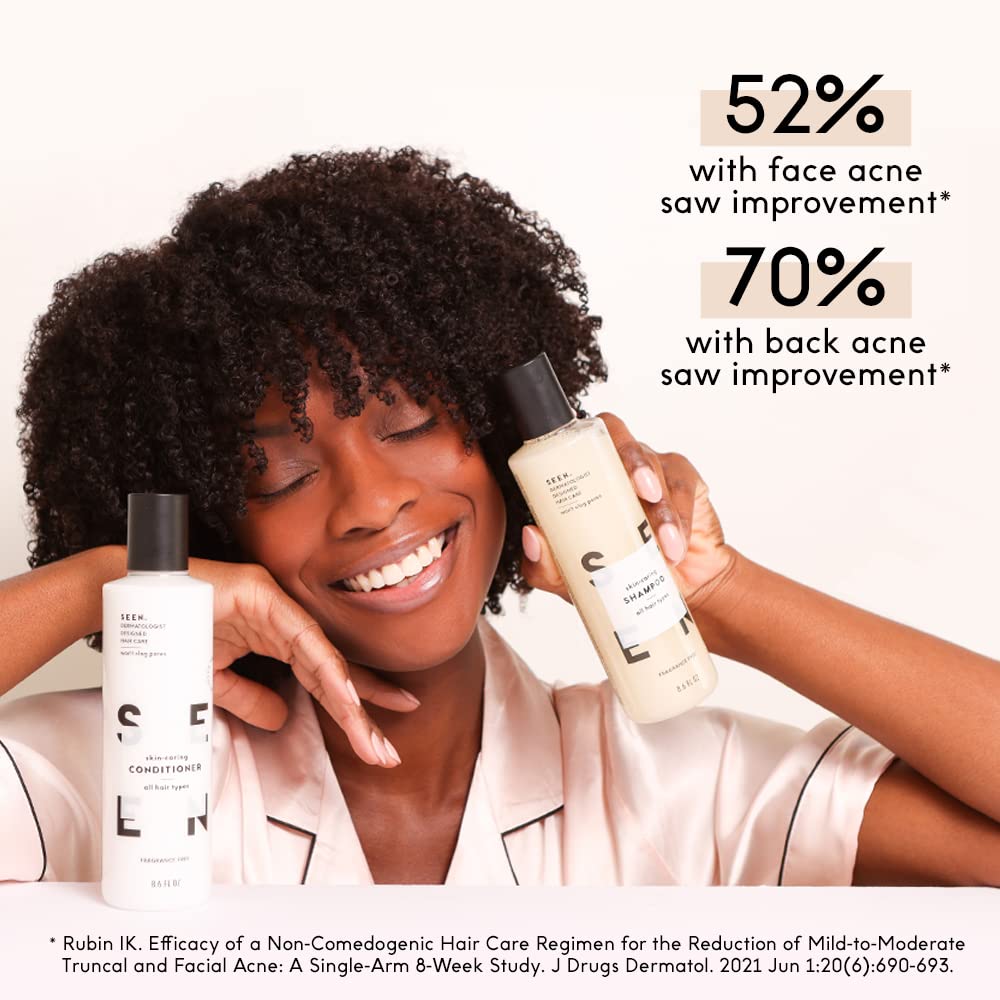 SEEN Shampoo Eco-Refill -Non-Comedogenic & Sulfate-Free Hair Shampoo- Dermatologist-Developed - Safe for Sensitive, Eczema & Acne Prone Skin