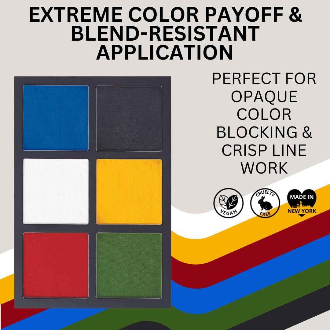 Mehron EDGE Face & Body Paint| Professional Water-Activated Face Paint Makeup | Made in the USA | For Cosplay, Halloween, & SFX (Mulit Color Palette)