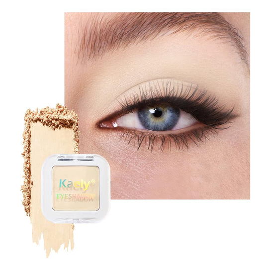 Kaely Single Eyeshadow Makeup, Vanilla Nude Beige Neutral Powder Matte Eye Shadow for Older Women, Monochrome Eye Shadow Palette Pigmented Waterproof, sombras para ojos, Lightweight Blendable, 17 | alldaygood beauty