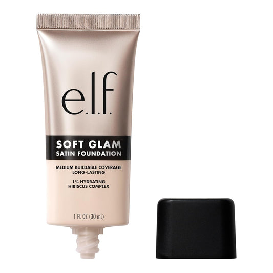 e.l.f. Soft Glam Foundation, Medium Coverage, Long-Lasting & Buildable Foundation For A Smooth, Satin Finish, Vegan & Cruelty-Free, 10 Fair Cool | alldaygood beauty