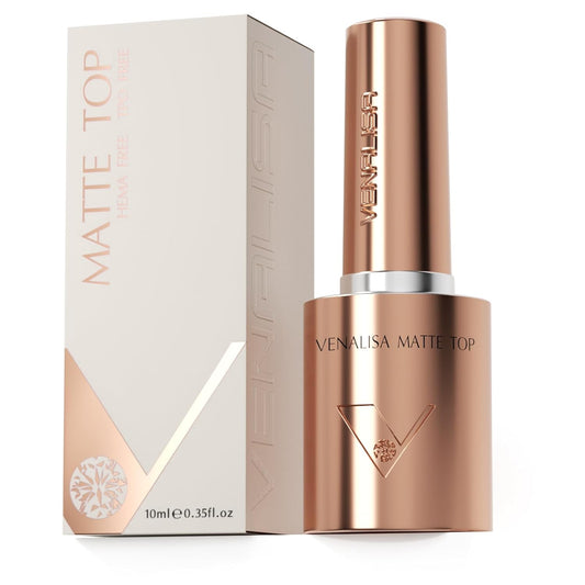 VENALISA Matte Gel Top Coat- No Wipe Long Lasting Matte Top Coat Clear Gel Nail Polish, Soak Off Nail Art Home and Professional Manicure | alldaygood beauty