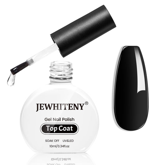 JEWHITENY 10ML Top Coat Nail Polish High Gloss Shine Finish No Wipe No Dip Long Lasting Gel Nail Polish Professional DIY Need U V Lamp Curing | alldaygood beauty