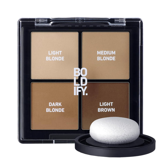 BOLDIFY Hairline Powder Color Sample Kit - Root Touch Up Hair Color for Gray Coverage - Bald Spot Concealing Hair Powder for Women & Men - 48-Hour Stain-Proof - Darker Blondes