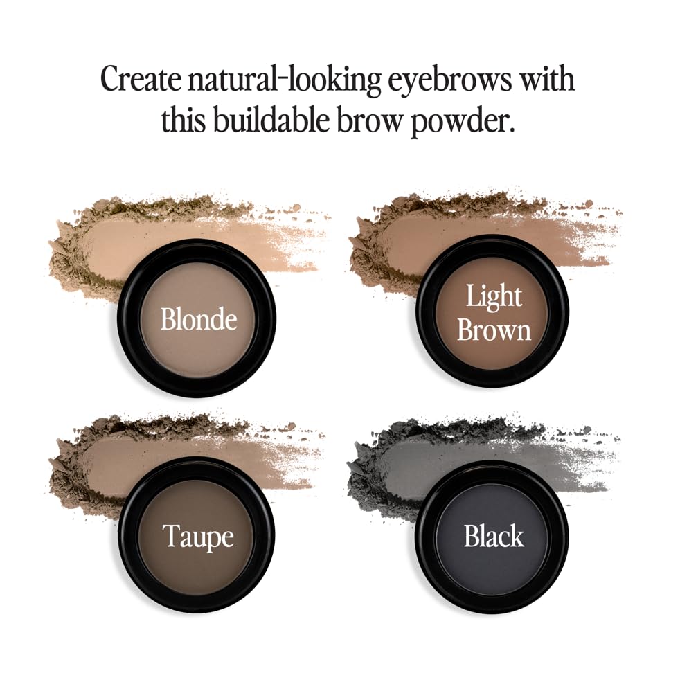 bdb Eyebrow Powder & Definer Brush - Long-Lasting, Fuller & Fluffier Brows, Spoolie for Precision, Soft & Natural, Taupe