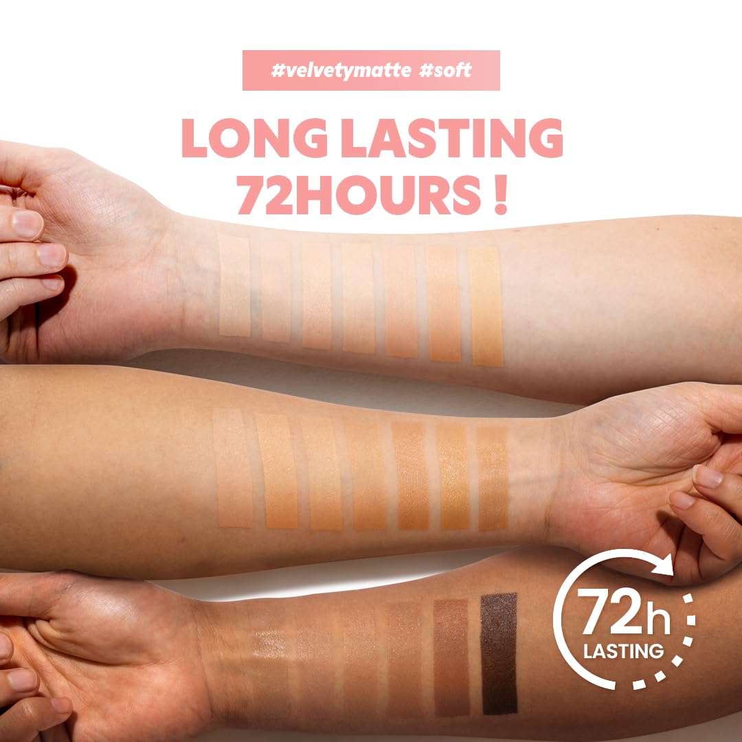 TIRTIR Mask Fit All Cover Pink Cushion Foundation | High coverage, Velvety Matte Finish, Lightweight, Flawless, Corrects Redness, Korean Cushion (#33C Hazel, Full Size, 0.63 Fl Oz)