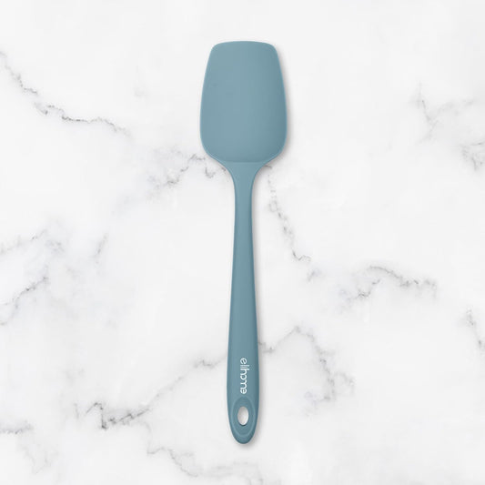 Elihome Classic Silicone Spoonula - Non-Stick Heat Resistant Silicone Scraper Spatula for Mixing, Serving, Scraping, Stirring, and More - 11 Inch, Slate Teal Grey