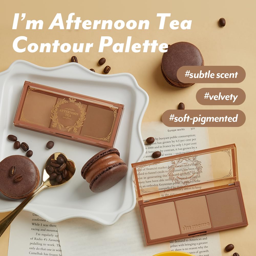 I'm Meme Palette - Afternoon Tea Contour | Roasting Coffee, Bronzer Palette for Face & Cheeks, Matte Powder Bronzer, Natural Makeup, Buildable Coverage, Light to Medium, For Warm Tone Skin, 0.4 Oz