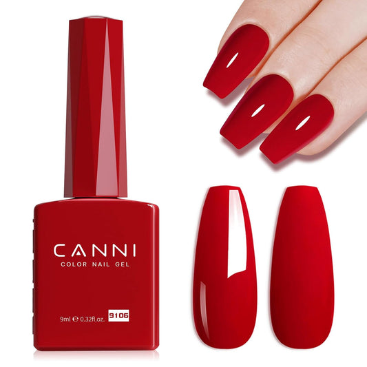CANNI Gel Nail Polish Red Colors, 1Pcs Red Gel Polish High Gloss Soak Off UV Nail French Nail Manicure Salon DIY | alldaygood beauty