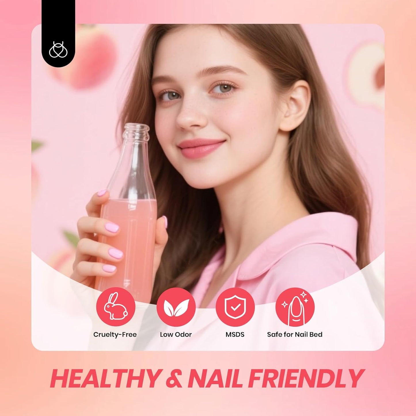 Beetles Jelly Gel Nail Polish Set, 6 Colors Jelly Nude Pink Gel Polish Kit Neutral Sheer Shimmer Glitter Translucent Effect Soak off Uv Nail Concealer DIY Manicure Spring Summer Gift for Women