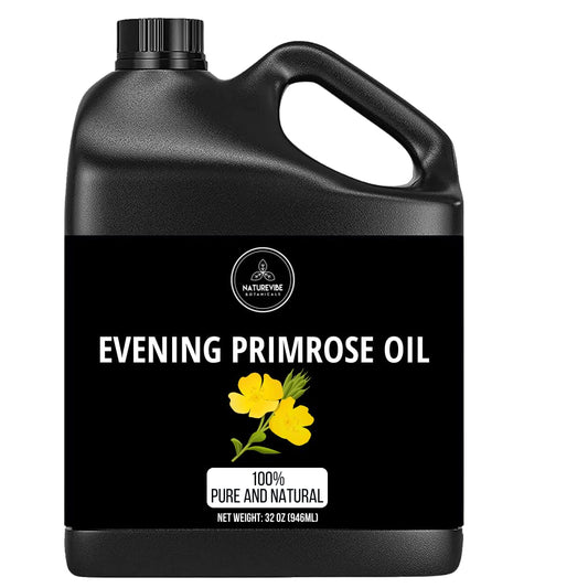 Naturevibe Botanicals Evening Primrose Oil 32 Ounces | 100% Pure and Natural | Great for Skin Care and Hair Care | alldaygood beauty