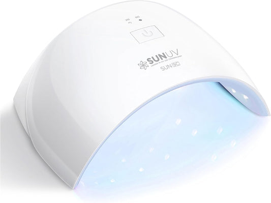 SUNUV UV LED Nail Lamp, Nail Dryer for Gel Polish UV Light for Gel Nails with Sensor 2 Timer SUN9C Blue Gift for Women Girl | alldaygood beauty