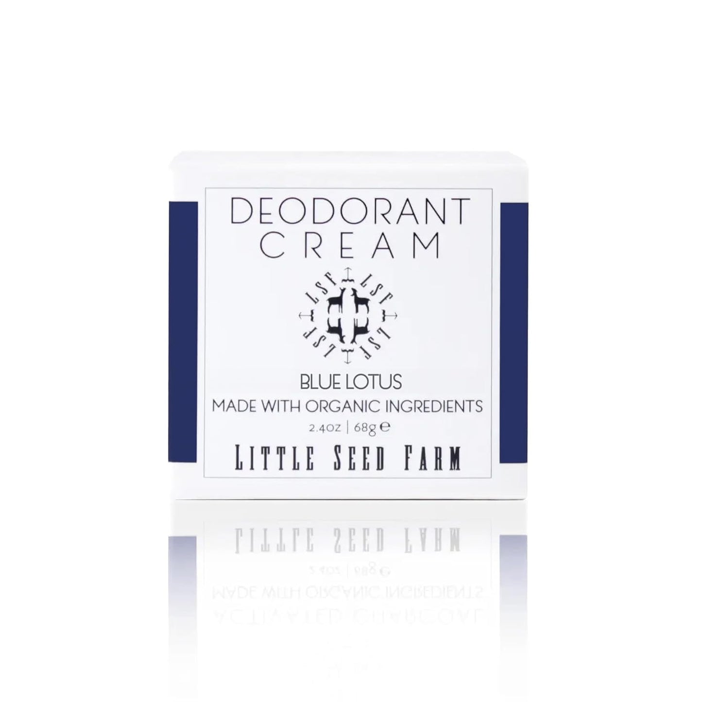 Little Seed Farm All Natural Deodorant Cream, Aluminum Free Deodorant for Women or Men - Blue Lotus, Net Wt. 2.4oz | 68g
